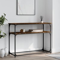 Berkfield Home Console Table Smoked Oak 100x35.5x75 cm Engineered Wood in Brown