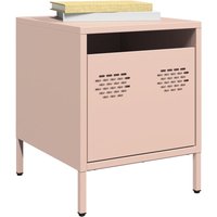 Berkfield Home Bedside Cabinet Pink 35x39x43.5 cm Steel in Pink