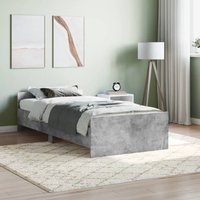 Berkfield Home Bed Frame Concrete Grey 90x200 cm Engineered Wood