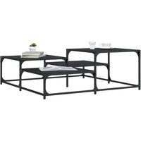 Berkfield Home Coffee Table Black 107x107x40 cm Engineered Wood | Size: 107 x 107 x 40 cm