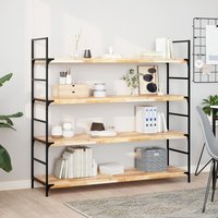 Berkfield Home Floating Shelves 3 pcs 160x40x4 cm Untreated Solid Wood Acacia in Brown | Size: 160 x 40 x 4 cm