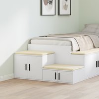 Berkfield Home White Storage Cabinet 103x41x40 cm Made from Engineered Wood | Size: 103 x 41 x 40 cm