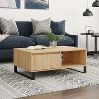 Berkfield Home Coffee Table Sonoma Oak 90x60x35 cm Engineered Wood in Brown | Size: 90 x 60 x 35 cm