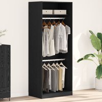 Oak Wardrobe 80x50x200 cm Made Engineered Wood x 50 x 200 cm