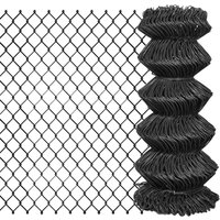 Berkfield Home Chain Link Fence Steel 15x0.8 m Grey