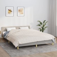 Berkfield Home Weighted Blanket Light Cream 200x200 cm 13 kg Fabric