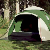 Berkfield Home Camping Tent Dome 3-Person Green Quick Release