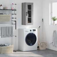 Berkfield Home Wall Mounted Cabinet Grey Sonoma 34.5x34x90 cm