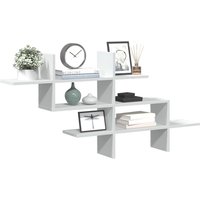 Berkfield Home Wall Shelf White 124.5x18x60.5 cm Engineered Wood