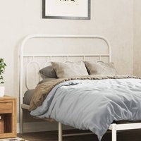 Berkfield Home Metal Headboard White 107 cm