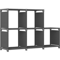 Berkfield Home 5-Cube Display Shelf Grey 103x30x72.5 cm Fabric