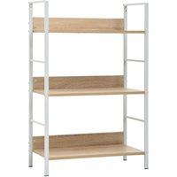 Berkfield Home 3-Layer Book Shelf Oak 60x27.6x90.5 cm Engineered Wood in Brown