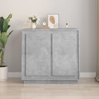 Sideboard Concrete 80x34x75 cm Engineered Wood x 34 x 75 cm