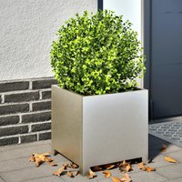 Berkfield Home Garden Planters 2 pcs 40x40x40 cm Stainless Steel in Silver | Size: 40 x 40 x 40 cm