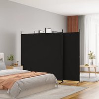 Berkfield Home 3-Panel Room Divider Black 525x180 cm Fabric