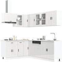 11 Piece Kitchen Cabinet Set Porto Gloss Engineered Wood