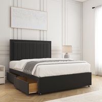 Zarah Divan Bed Set 2 Drawers Same Side & Mattress 24" Headboard King