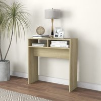 Berkfield Home Console Table Sonoma Oak 78x30x80 cm Engineered Wood in Brown | Size: 78 x 30 x 80 cm