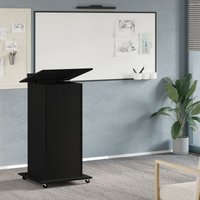 Lectern Podium Wheels Oak Engineered Wood