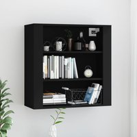Berkfield Home Wall Cabinet Black 80x33x80 cm Engineered Wood | Size: 80 x 33 x 80 cm