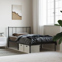Metal Bed Frame Headboard 90x200 cm