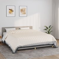 Berkfield Home Weighted Blanket Light Cream 235x290 cm 11 kg Fabric