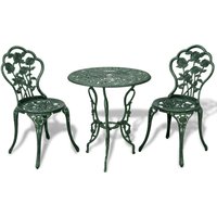 Berkfield Home 3 Piece Bistro Set Cast Aluminium Green
