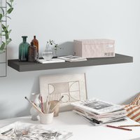 Berkfield Home Floating Wall Shelf High Gloss Grey 80x23.5x3.8 cm MDF