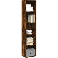 Berkfield Home Bookcase Smoked Oak 40x30x189 cm Engineered Wood in Brown | Size: 40 x 30 x 189 cm