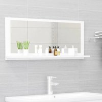 Berkfield Home Bathroom Mirror White 90x10.5x37 cm Engineered Wood