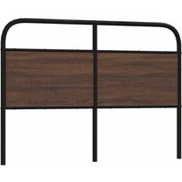 Berkfield Home Headboard Brown Oak 120 cm Steel & Engineered Wood