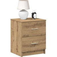Berkfield Home Bedside Cabinets 2 pcs with 2 Drawers Artisan Oak 40x36x50 cm in Brown | Size: 40 x 36 x 50 cm
