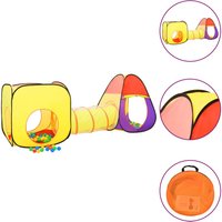 Berkfield Home Children Play Tent with 250 Balls Multicolour 255x80x100 cm | Size: 255 x 80 x 100 cm