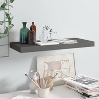 Berkfield Home Floating Wall Shelf High Gloss Grey 60x23.5x3.8 cm MDF