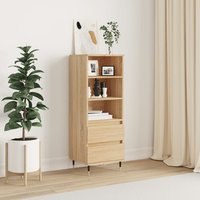 Berkfield Home Highboard Sonoma Oak 40x36x110 cm Engineered Wood in Brown | Size: 40 x 36 x 110 cm