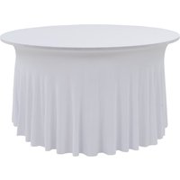 Berkfield Home 2 pcs Stretch Table Covers with Skirt 150x74 cm White