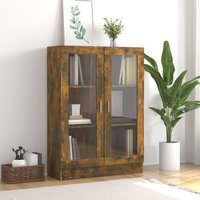 Berkfield Home Vitrine Cabinet Smoked Oak 82.5x30.5x115 cm Engineered Wood in Brown