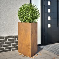 Berkfield Home Garden Planters 2 pcs Triangular 50x43x75 cm Corten Steel in Brown | Size: 50 x 43 x 75 cm
