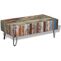 Berkfield Home Coffee Table Solid Reclaimed Wood 100x50x38 cm | Size: 100 x 50 x 38 cm