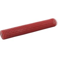 Berkfield Home Chicken Wire Fence Steel with PVC Coating 10x1 m Red