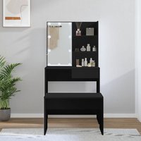 Dressing Table Set LED Engineered Wood