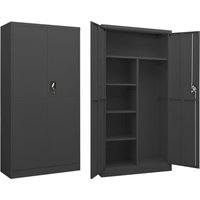 Berkfield Home Locker Cabinet Anthracite 90x40x180 cm Steel in Black | Size: 90 x 40 x 180 cm