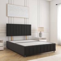 Sierra Divan Bed Plush Velvet 24" Headboard & No Drawers No Mattress Super King