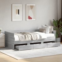 Berkfield Home Daybed with Drawers without Mattress Grey Sonoma 100x200 cm