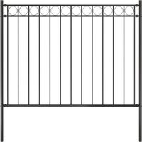 Berkfield Home Garden Fence Steel 1.7x1 m Black