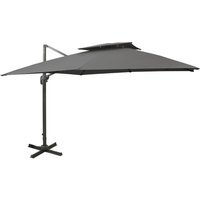 Cantilever Umbrella Double Top 300x300 cm Anthracite