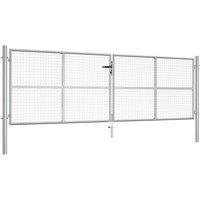 Berkfield Home Garden Gate Galvanised Steel 415x175 cm Silver