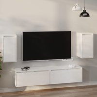 Berkfield Home Wall Cabinets 2 pcs White 30x30x60 cm Solid Wood Pine | Size: 30 x 30 x 60 cm
