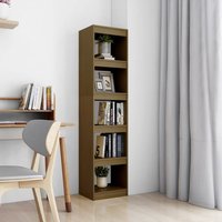 Berkfield Home Book Cabinet/Room Divider Honey Brown 40x30x167.5 cm Solid Pinewood