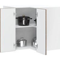 Berkfield Home Kitchen Wall Corner Cabinet "Porto" Smoked Oak Engineered Wood in Brown